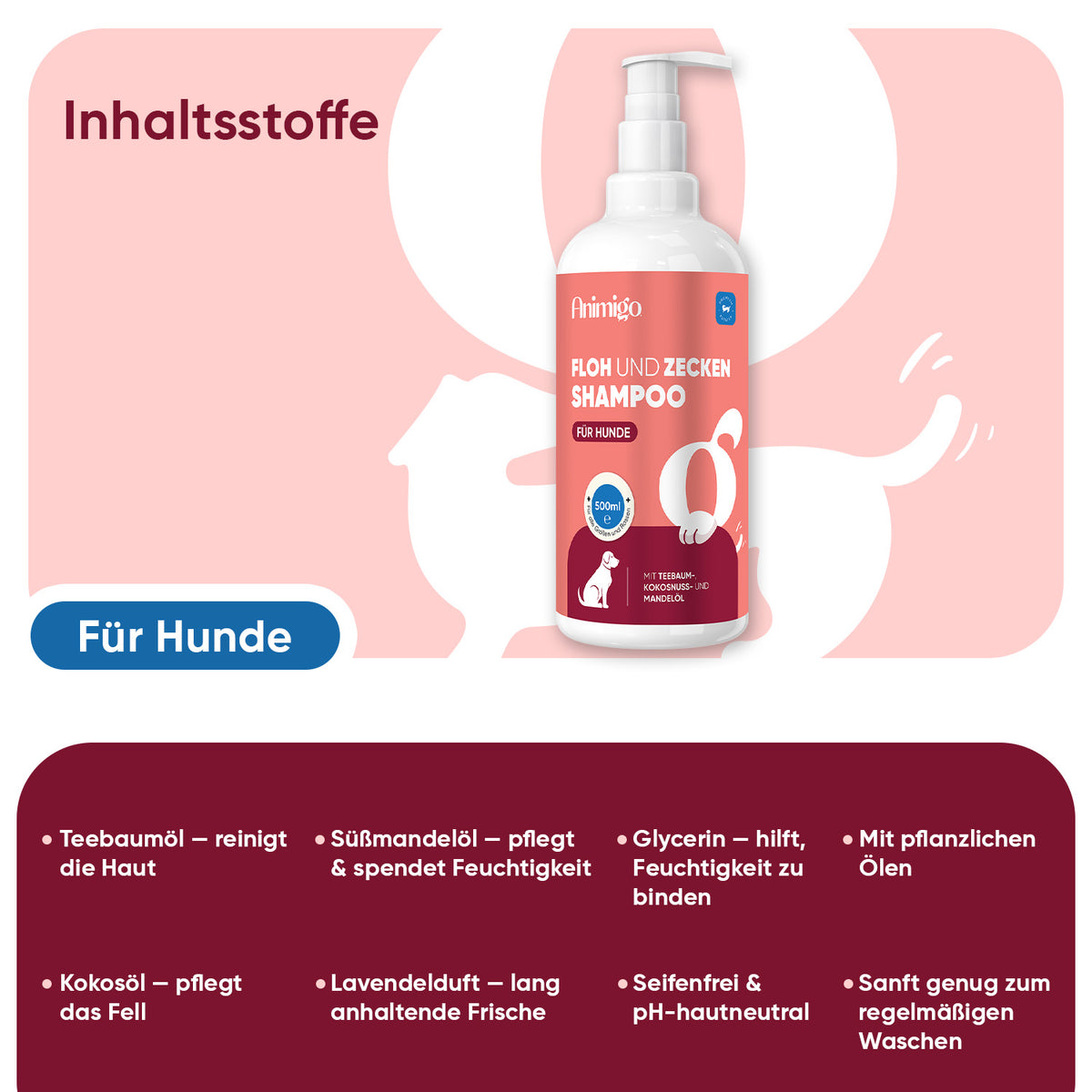 Floh- & Zecken-Shampoo für Hunde 500 ml