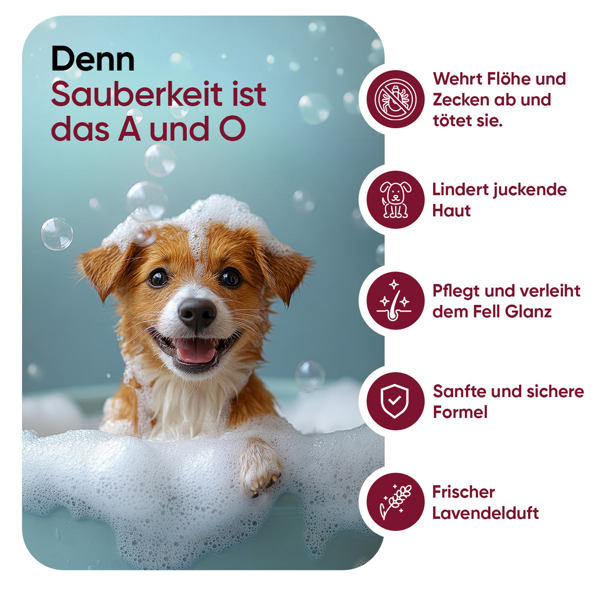 Floh- & Zecken-Shampoo für Hunde 500 ml