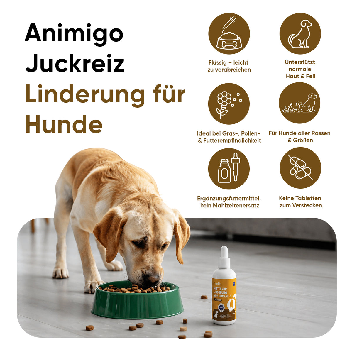 Juckreiz Linderung für Hunde 250 ml Flüssigkeit