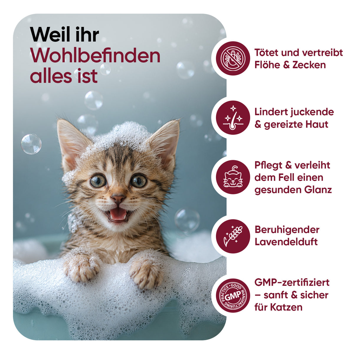 Floh- & Zeckenshampoo für Katzen 500 ml