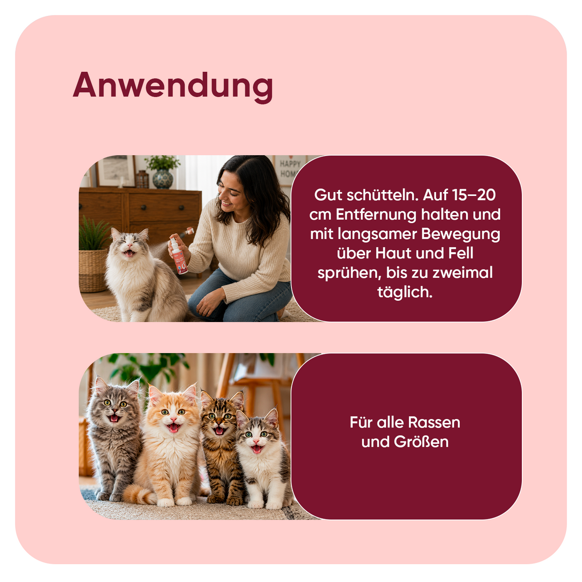 Floh- und Zeckenschutz Spray für Katzen 500 ml