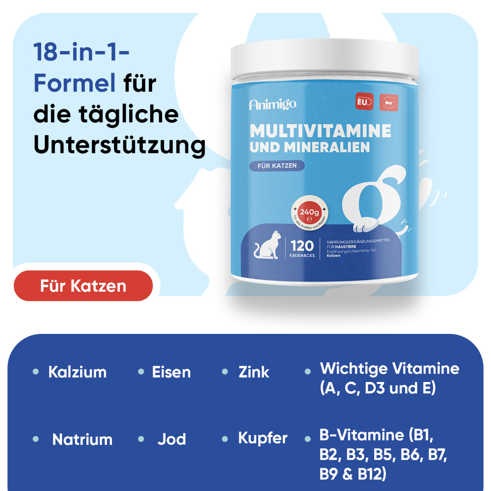 Multivitaminpräparat mit Mineralien für Hunde, 120 weiche Kautabletten