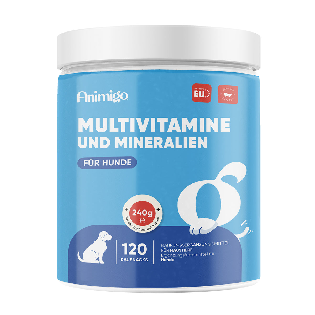 Multivitaminpräparat mit Mineralien für Hunde, 120 weiche Kautabletten