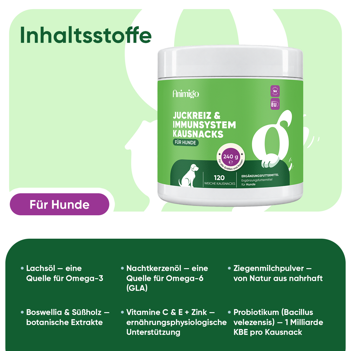 Juckreiz und Immunität für Hunde - 120 weiche Kautabletten