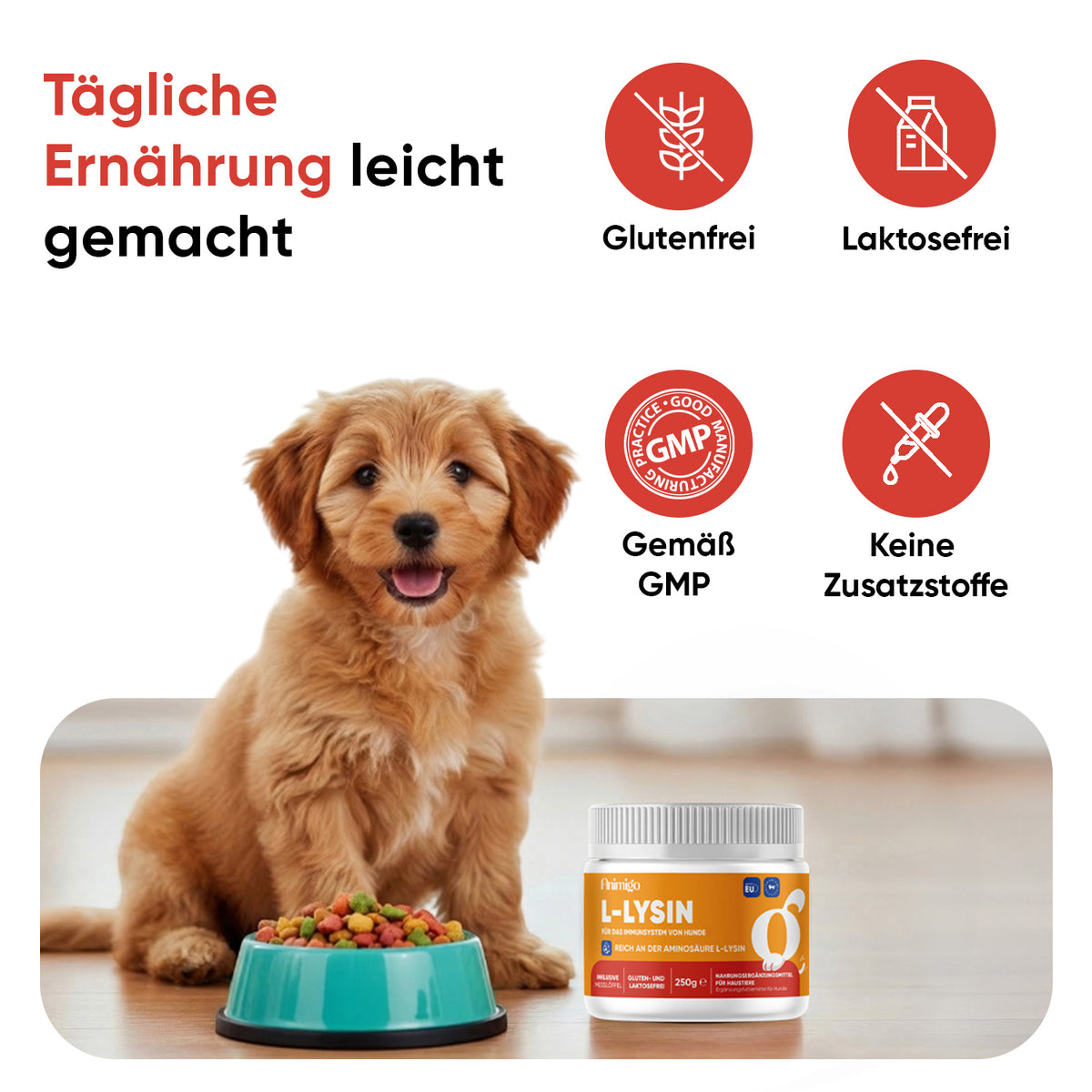 L-Lysin für Hunde, 250 g Pulver